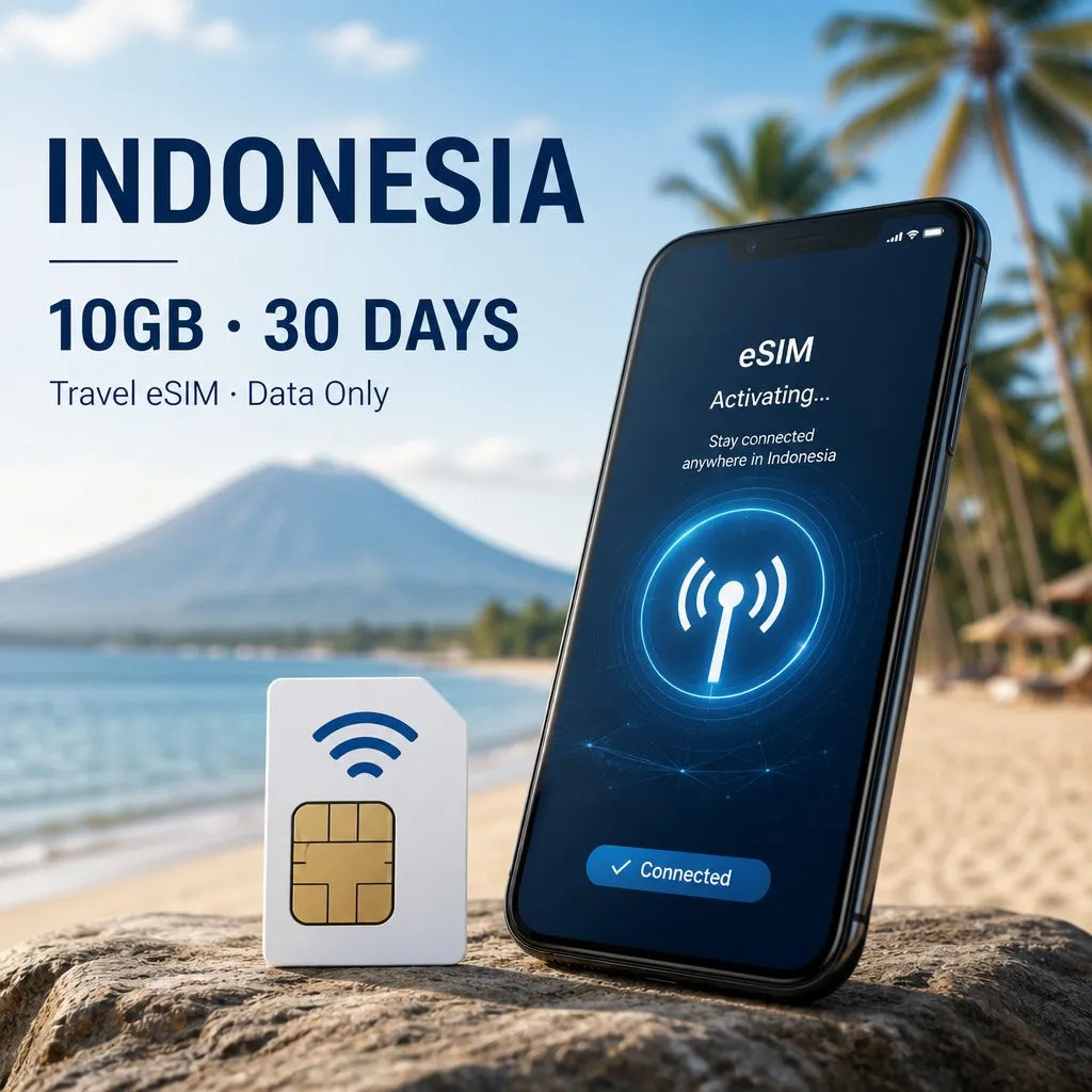 Indonesia eSIM 10GB 30Days Travel Data