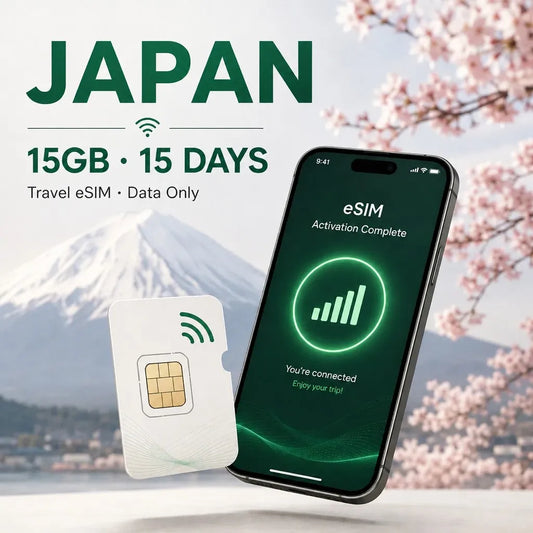Japan eSIM 15GB 15Days Travel Data