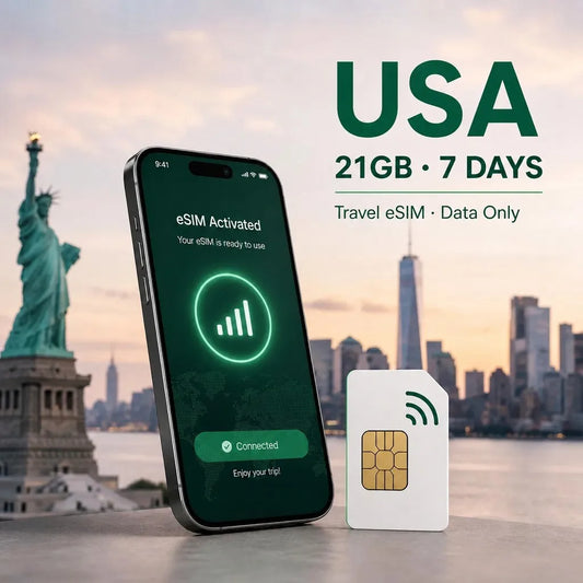 USA eSIM 21GB 7 Days Travel Data
