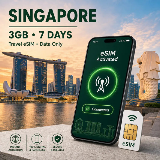 Singapore eSIM 3GB 7Days Travel Data