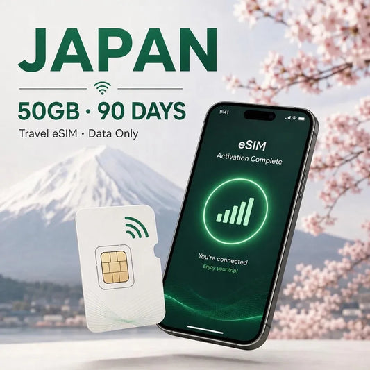 Japan eSIM 50GB 90Days Travel Data