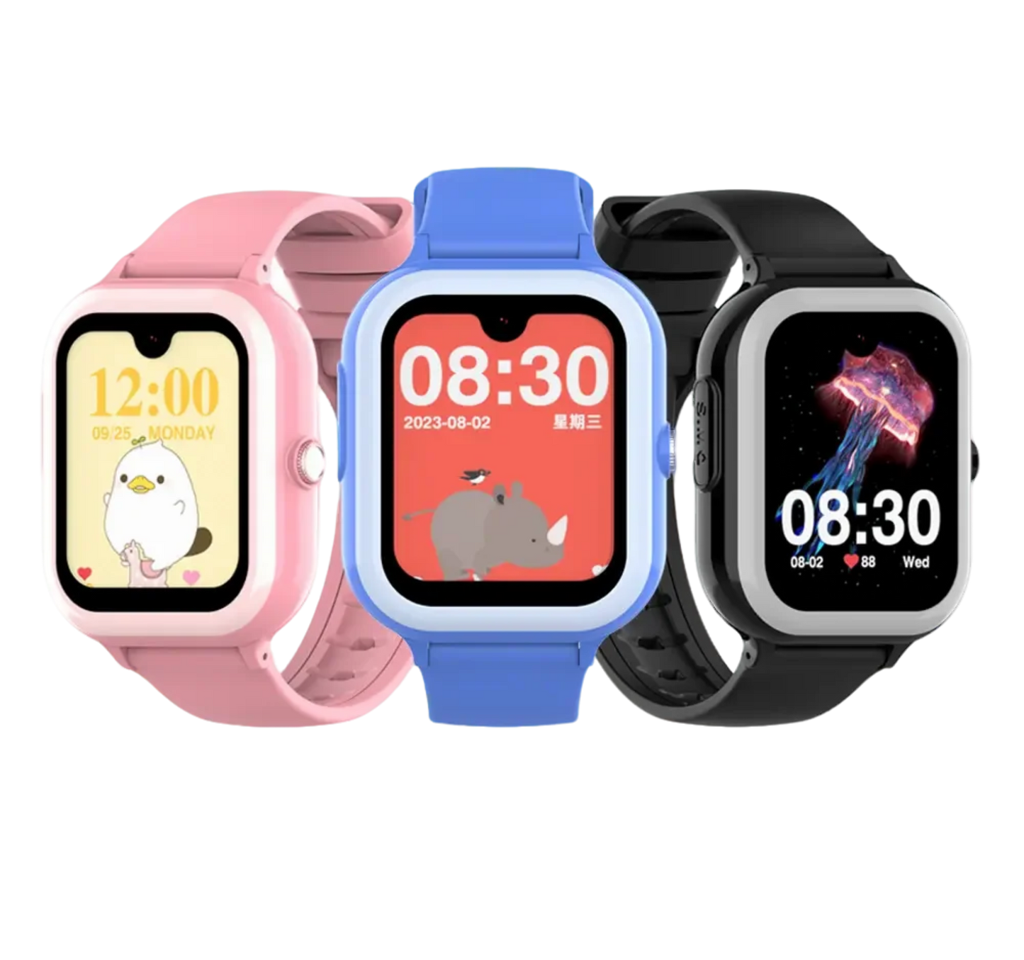 M01 HD Touchscreen 4G Kids GPS Watch - 2-Way Video Calling, Global Language Support & Multi-Family Access